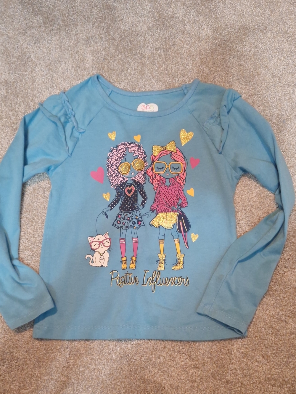 Garanimals Blue Long-Sleeve 'Positive Influencer' Graphic Tee